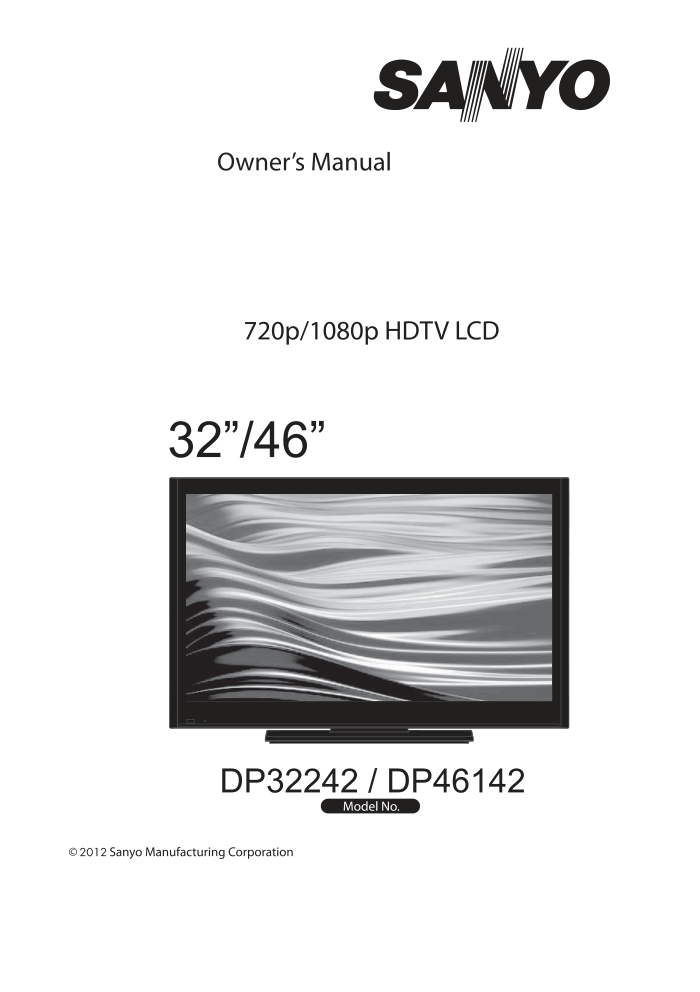 三洋DP32242液晶彩电使用说明书-0