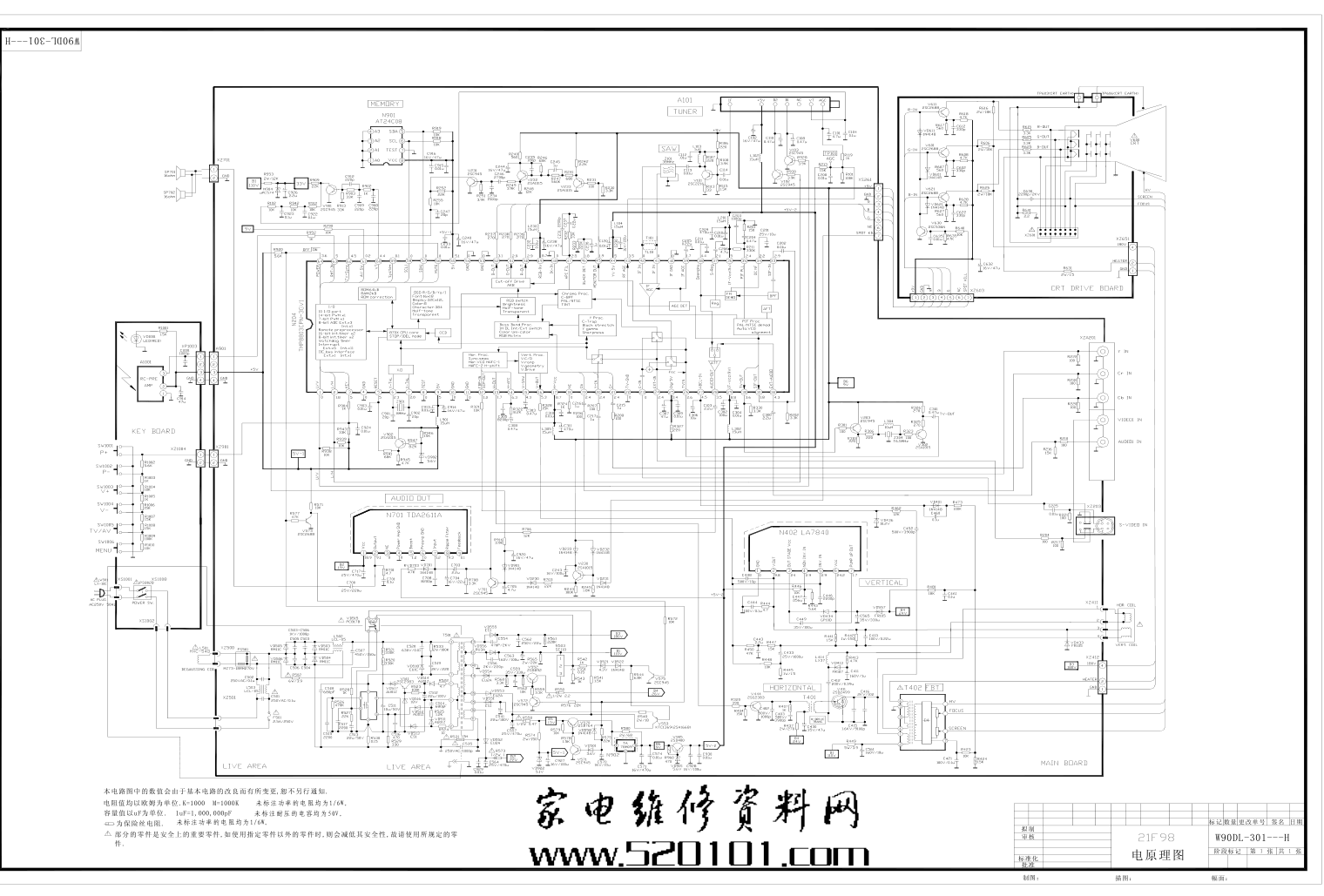 海尔21T5D-T(STR6853TMPA8803CPNTDA2611LA7840)彩电原理图-0 海尔21T5D-T(STR6853TMPA8803CPNTDA2611LA7840)彩电原理图-0