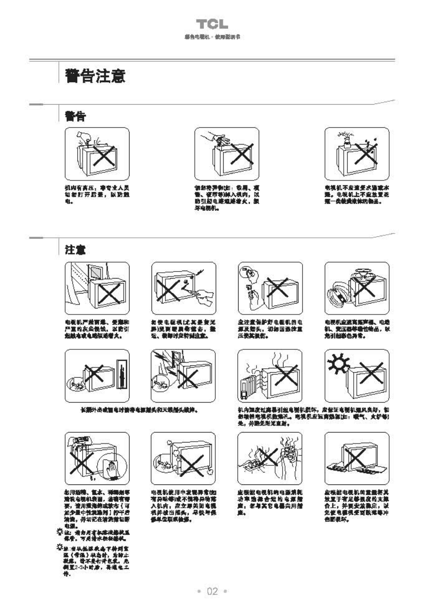 TCL HD23A61电视使用说明书-2 TCL HD23A61电视使用说明书-2