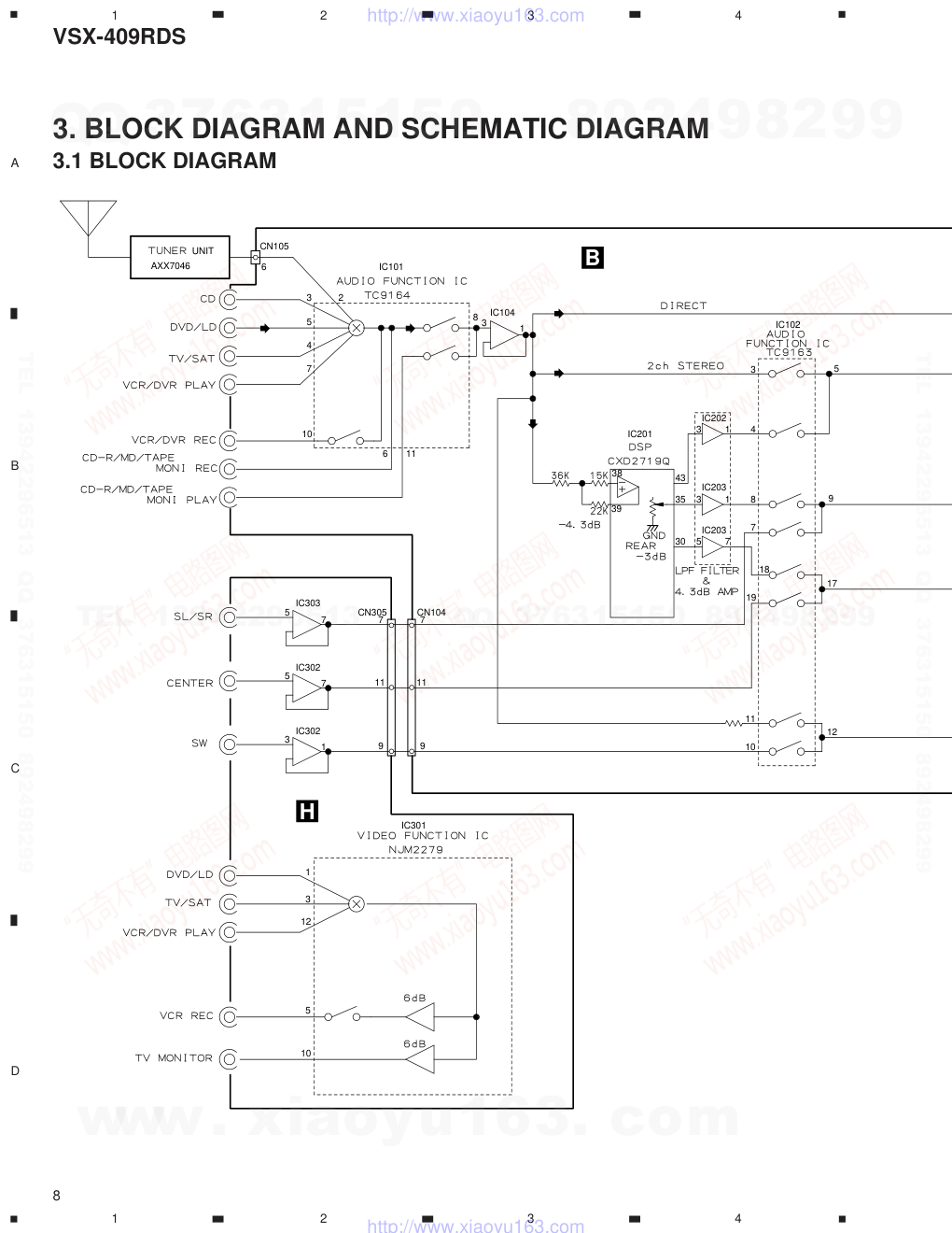 先锋PIONEER VSX-409RDS电路图-7 先锋PIONEER VSX-409RDS电路图-7