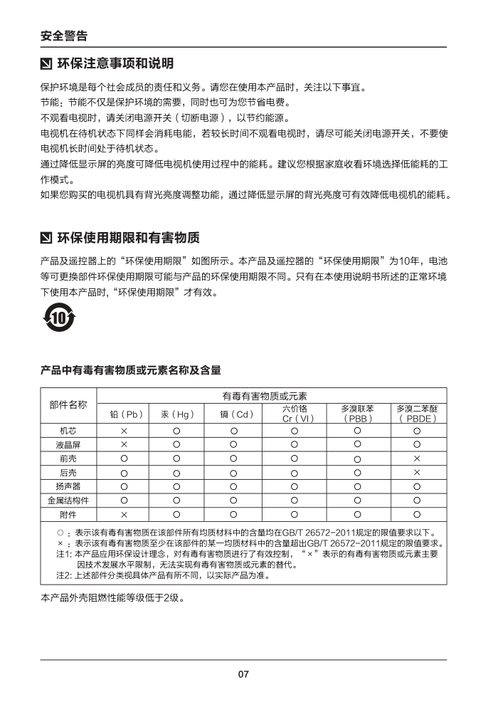 TCL王牌D49A561U液晶彩电使用说明书-7