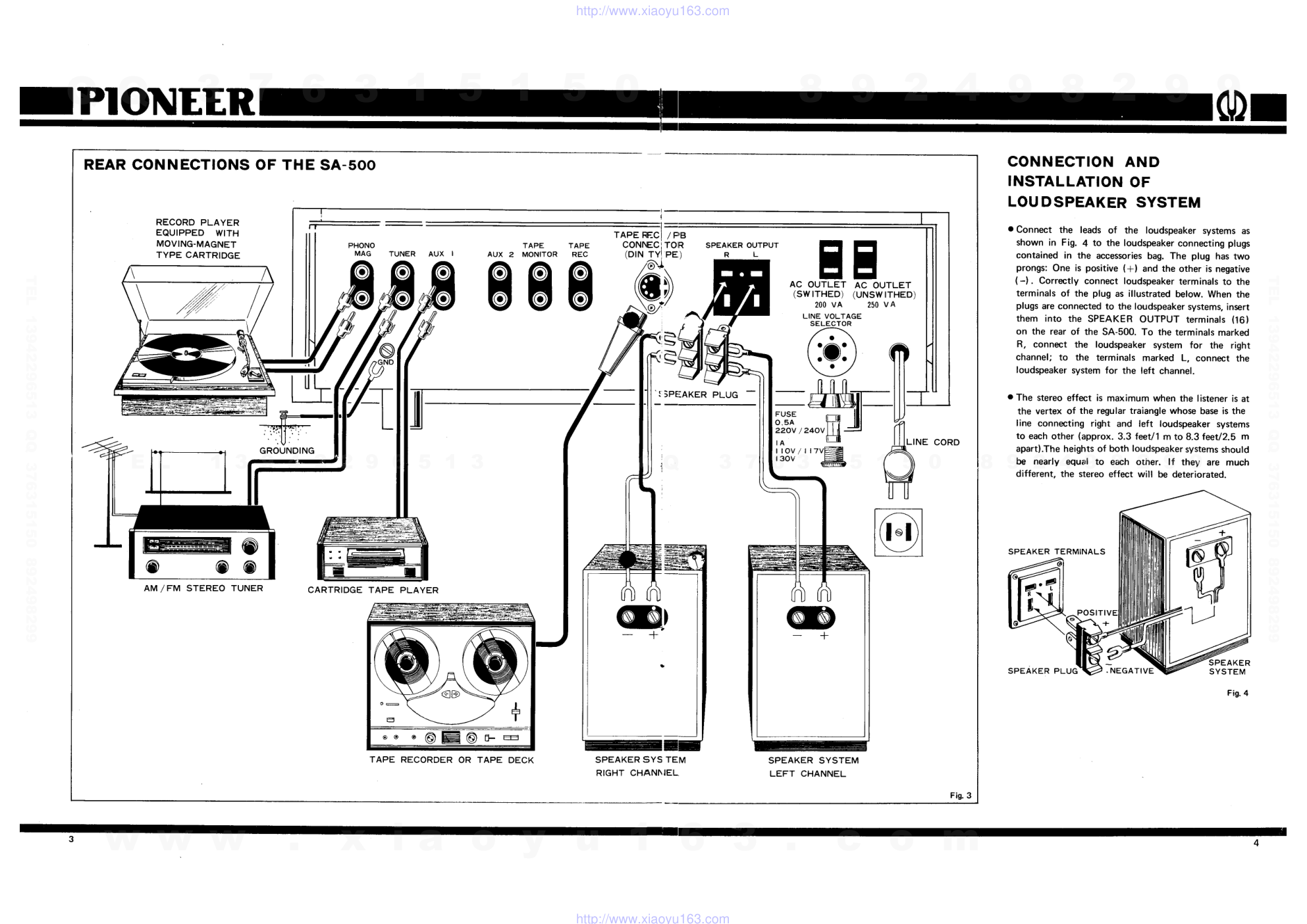 先锋PIONEER SA-500音响电路图-4