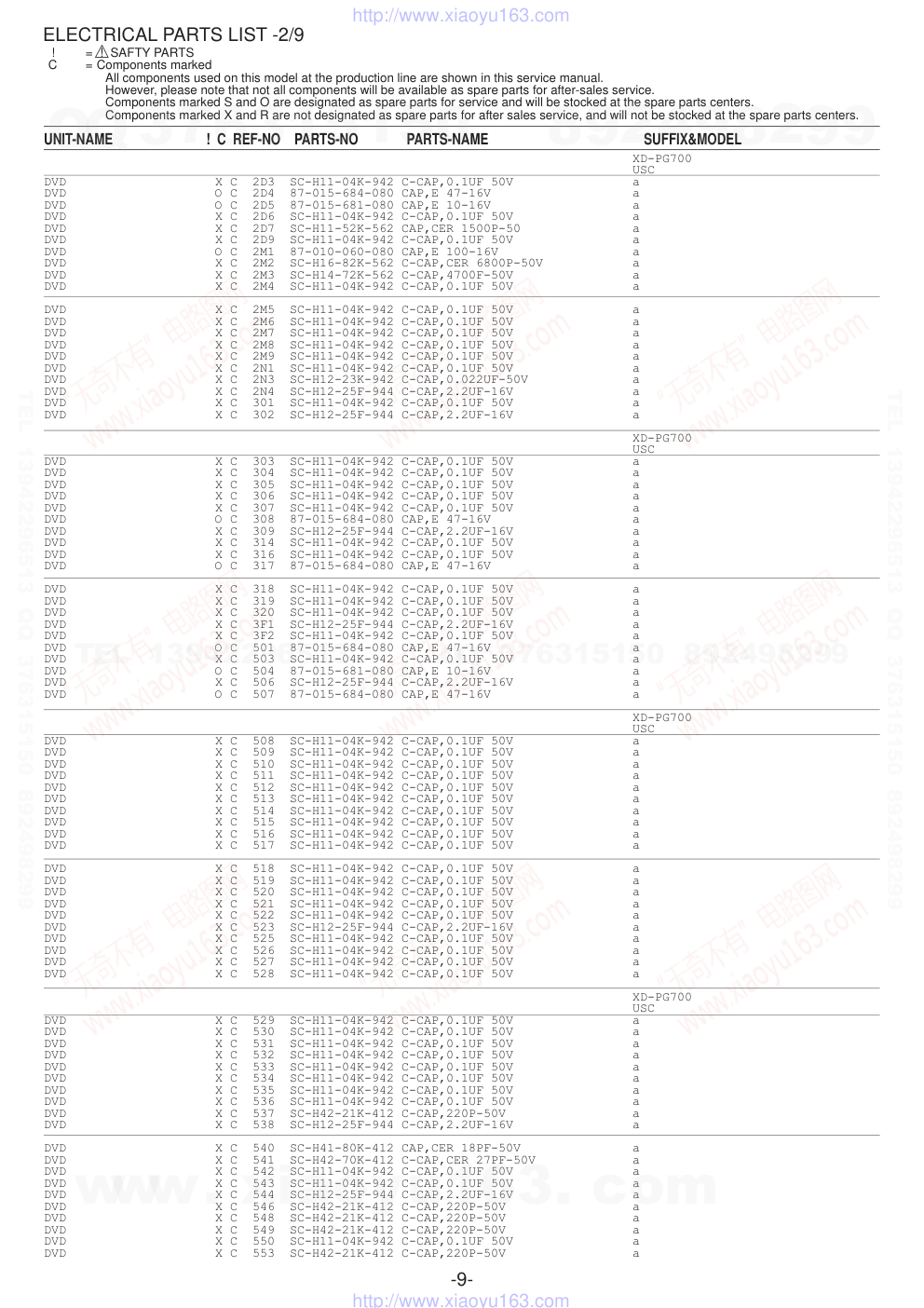 爱华AIWA XD-PG700US DVD播放器电路图-8 爱华AIWA XD-PG700US DVD播放器电路图-8