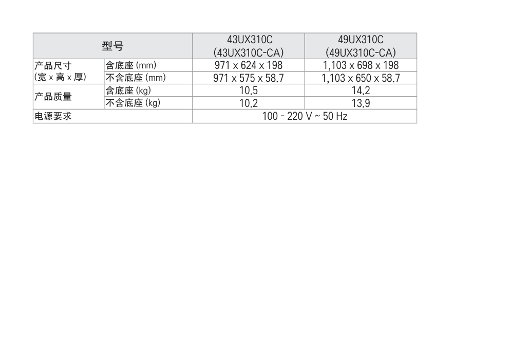 LG 43UX310C液晶彩电使用说明书-5 LG 43UX310C液晶彩电使用说明书-5