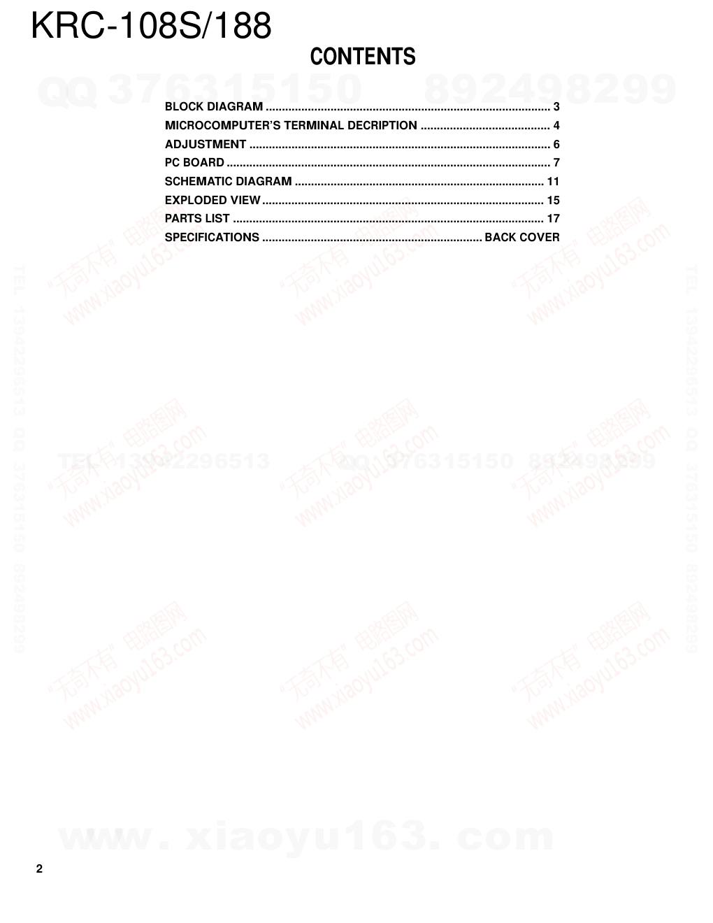 建伍KENWOOD KRC-108S磁带录放机维修手册-1 建伍KENWOOD KRC-108S磁带录放机维修手册-1