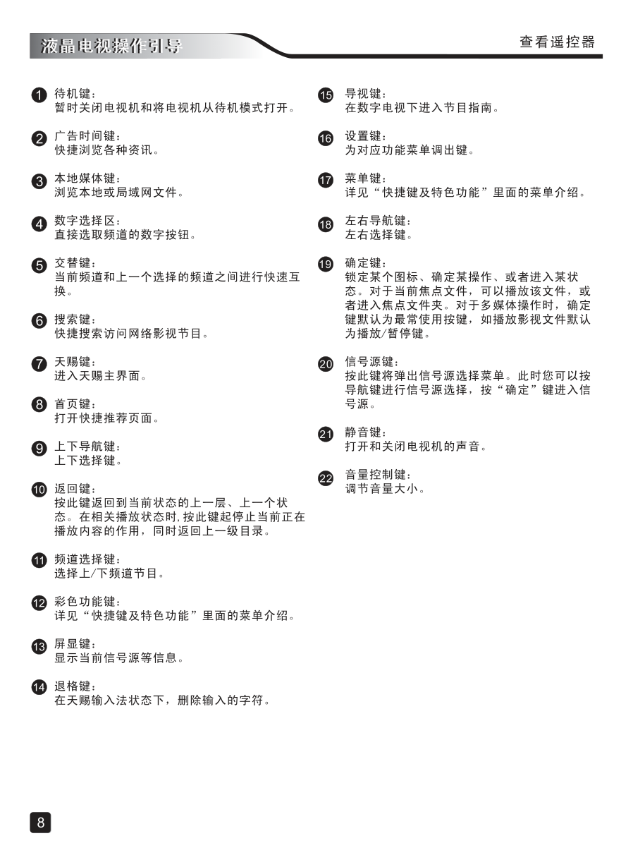 创维50E510E液晶彩电使用说明书-9