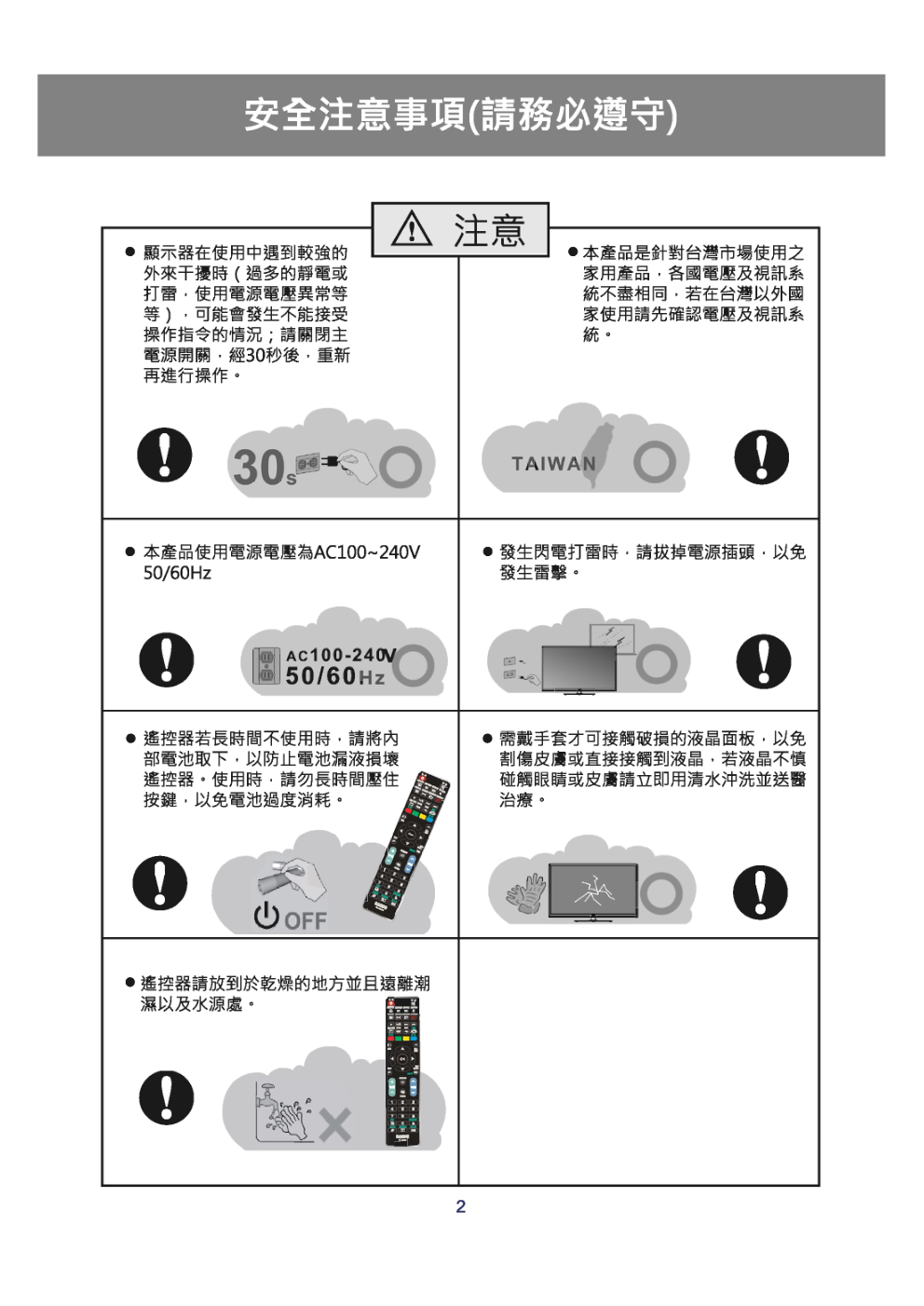 声宝EM-42RA15D液晶彩电使用说明书-2 声宝EM-42RA15D液晶彩电使用说明书-2
