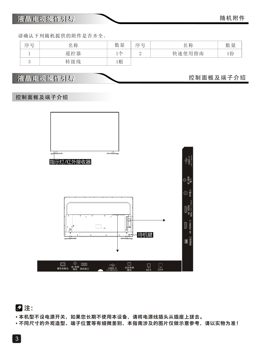创维55H9A液晶彩电使用说明书-4