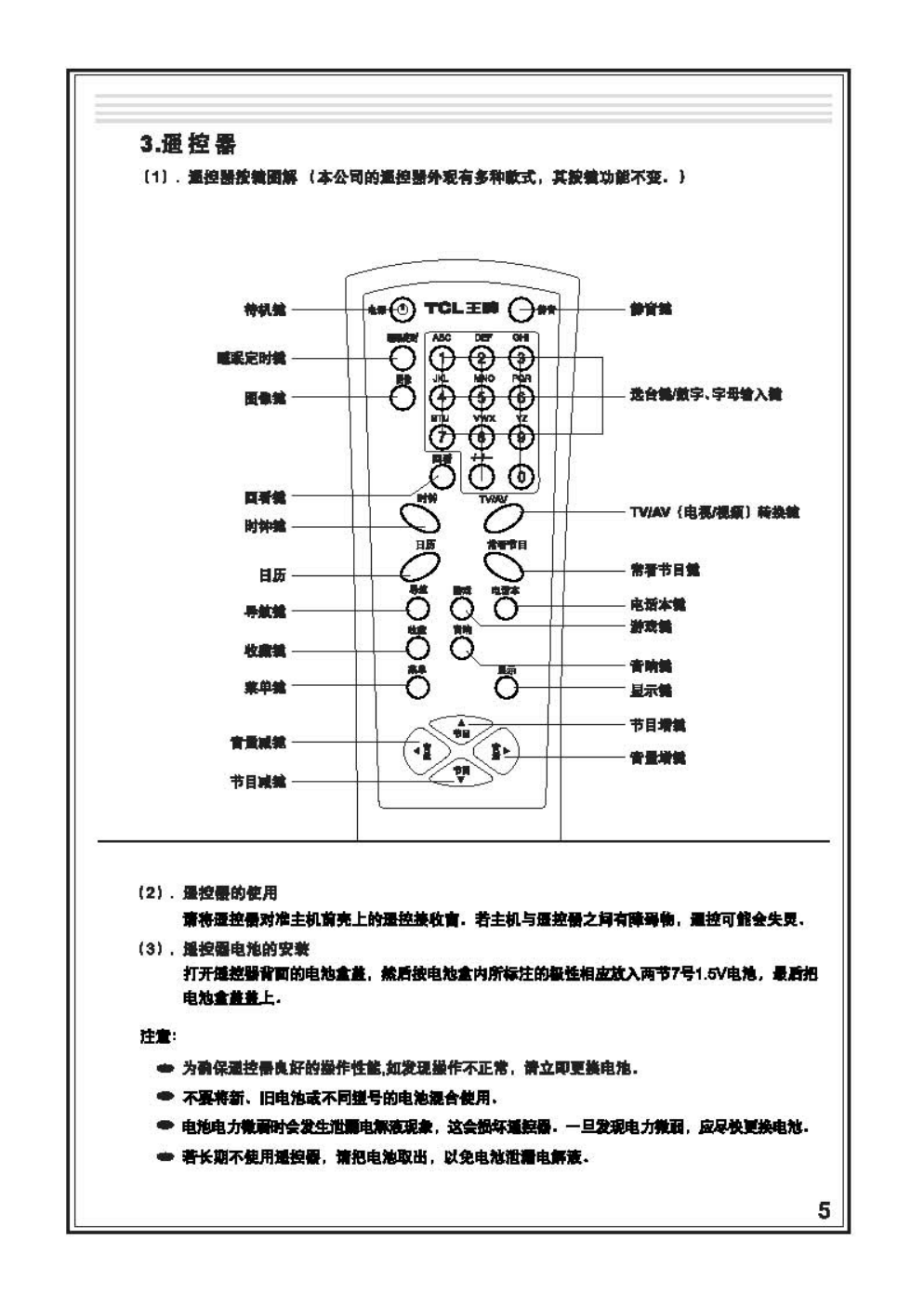 TCL王牌NT29189彩电使用说明书-6