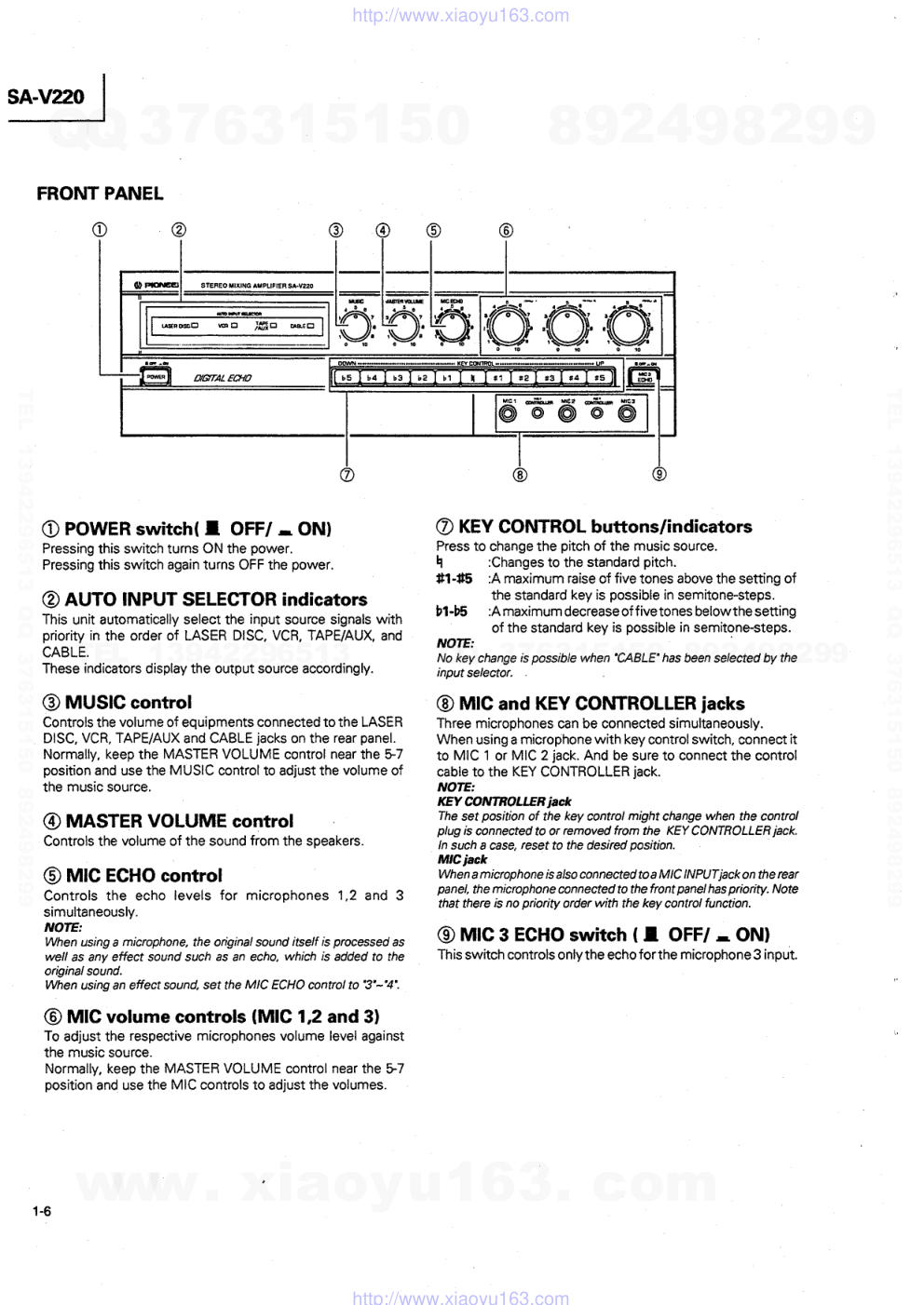先锋PIONEER SA-V220音响电路图-5