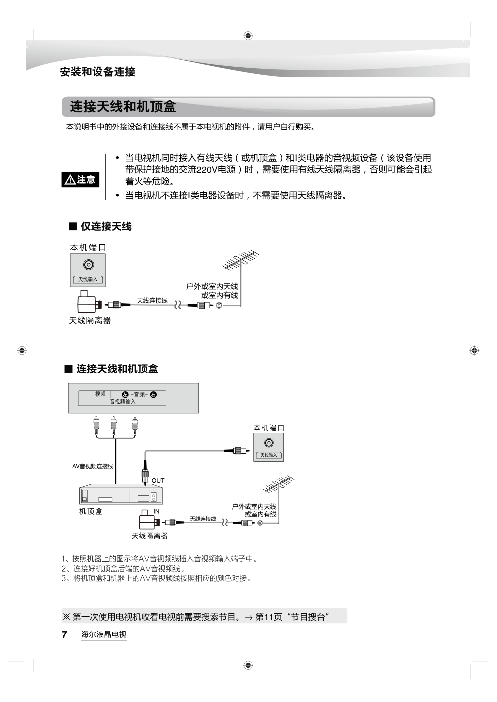 海尔LS55AL88U71N1液晶彩电使用说明书-7 海尔LS55AL88U71N1液晶彩电使用说明书-7