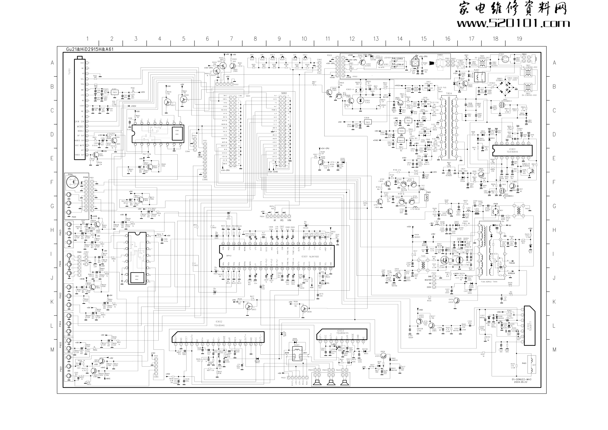 TCL HD28B03彩电原理图-0