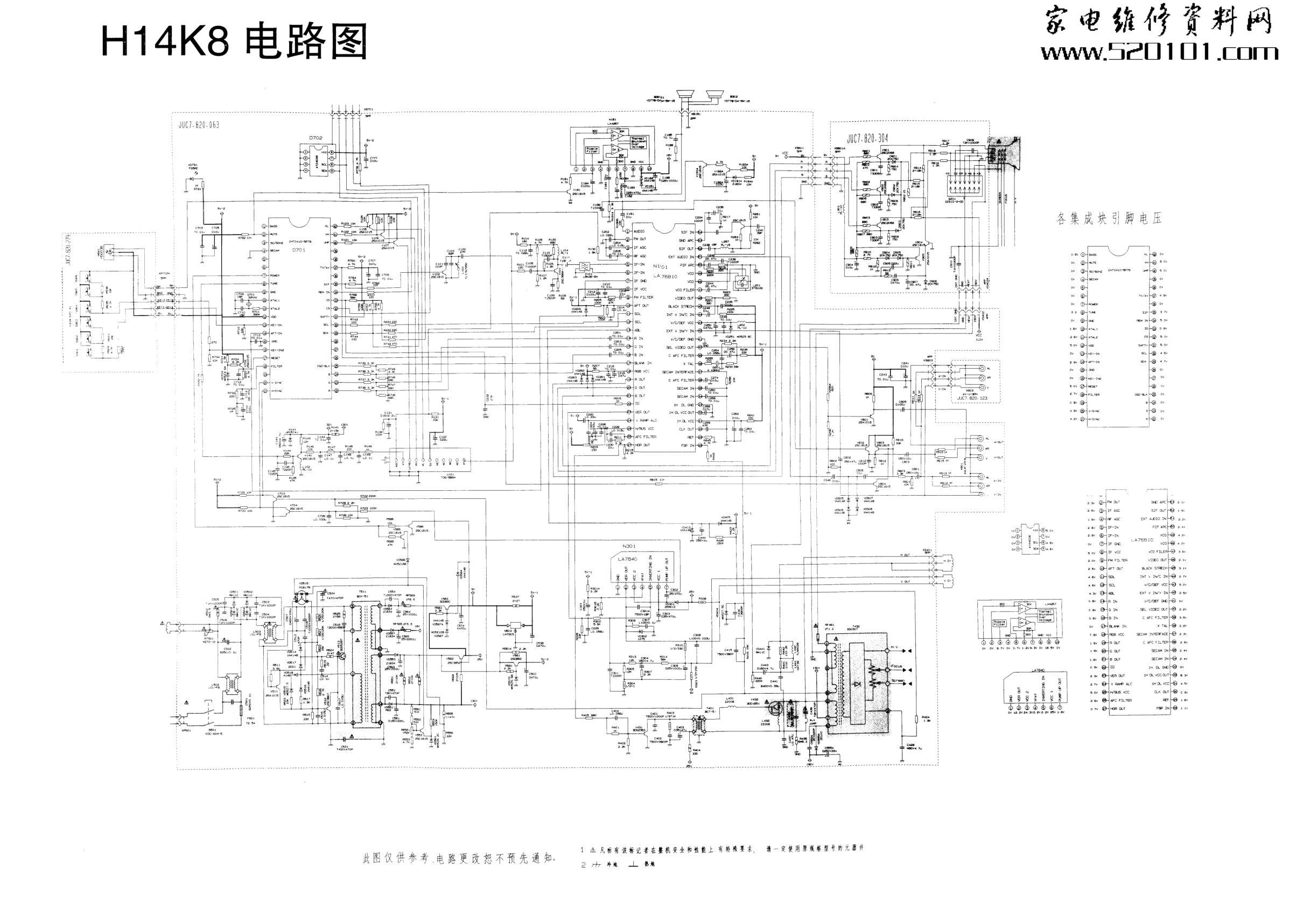长虹H14K8彩电原理图-0