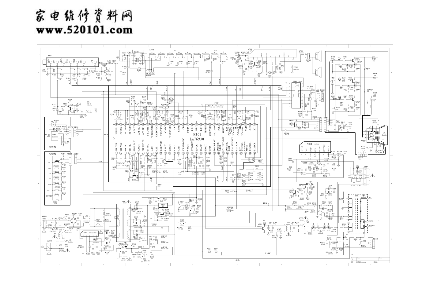 厦华TS2122彩电电路原理图-0 厦华TS2122彩电电路原理图-0