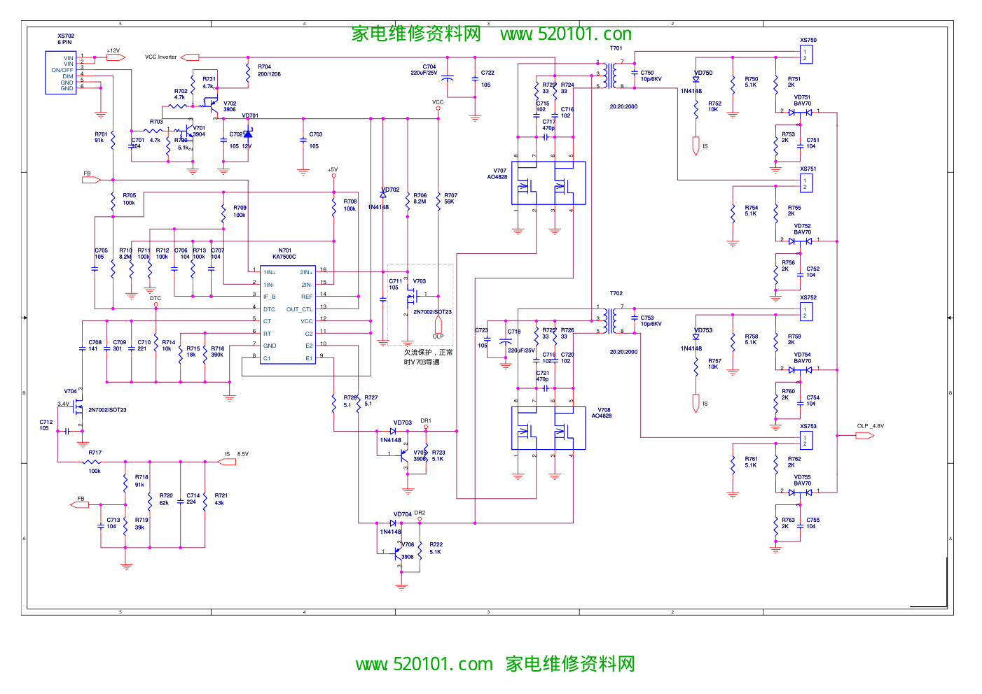 康佳二合一(KIP036I02-01)(34006206)(35014224)电源图-1