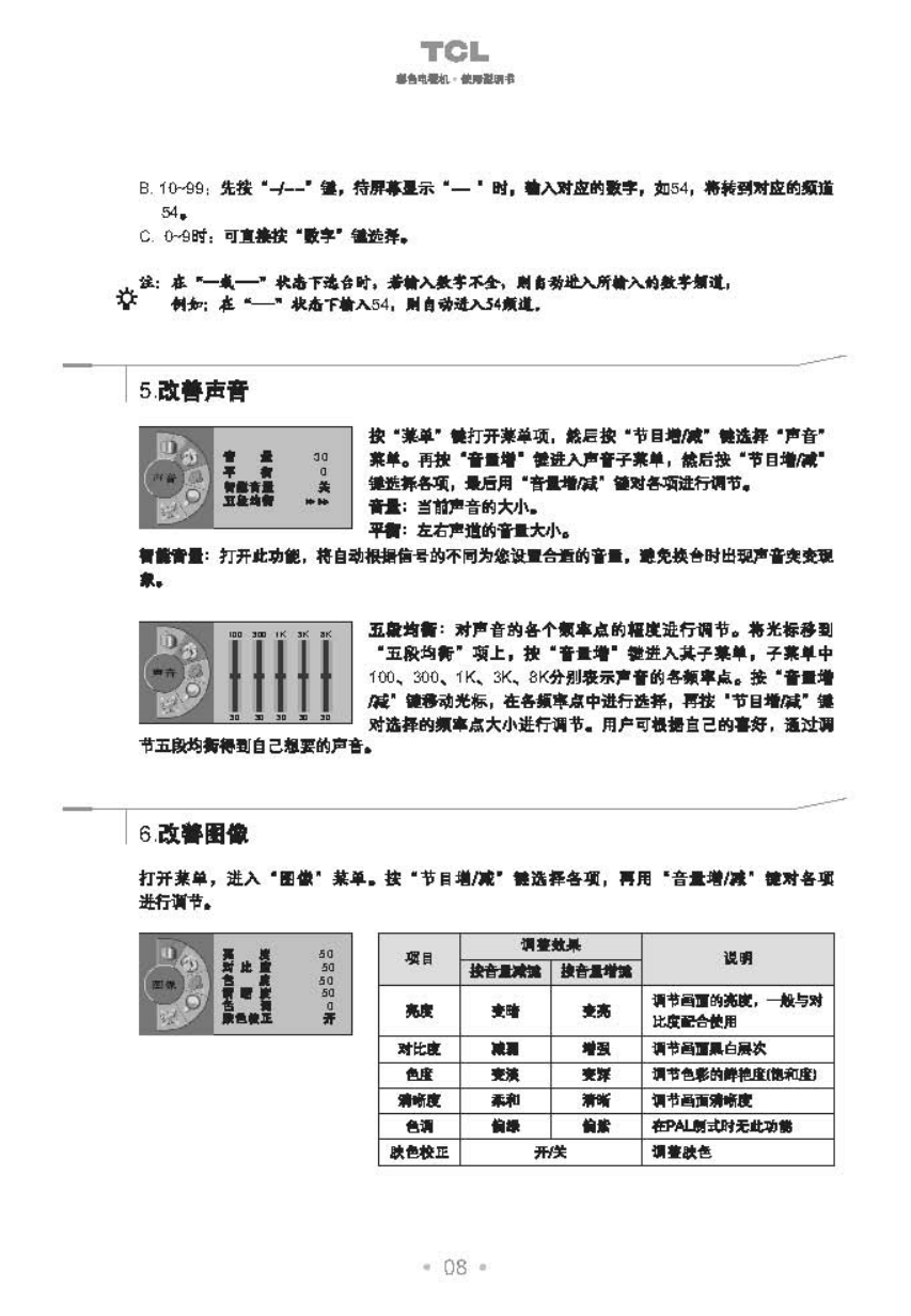 TCL王牌HD32276彩电使用说明书-8 TCL王牌HD32276彩电使用说明书-8