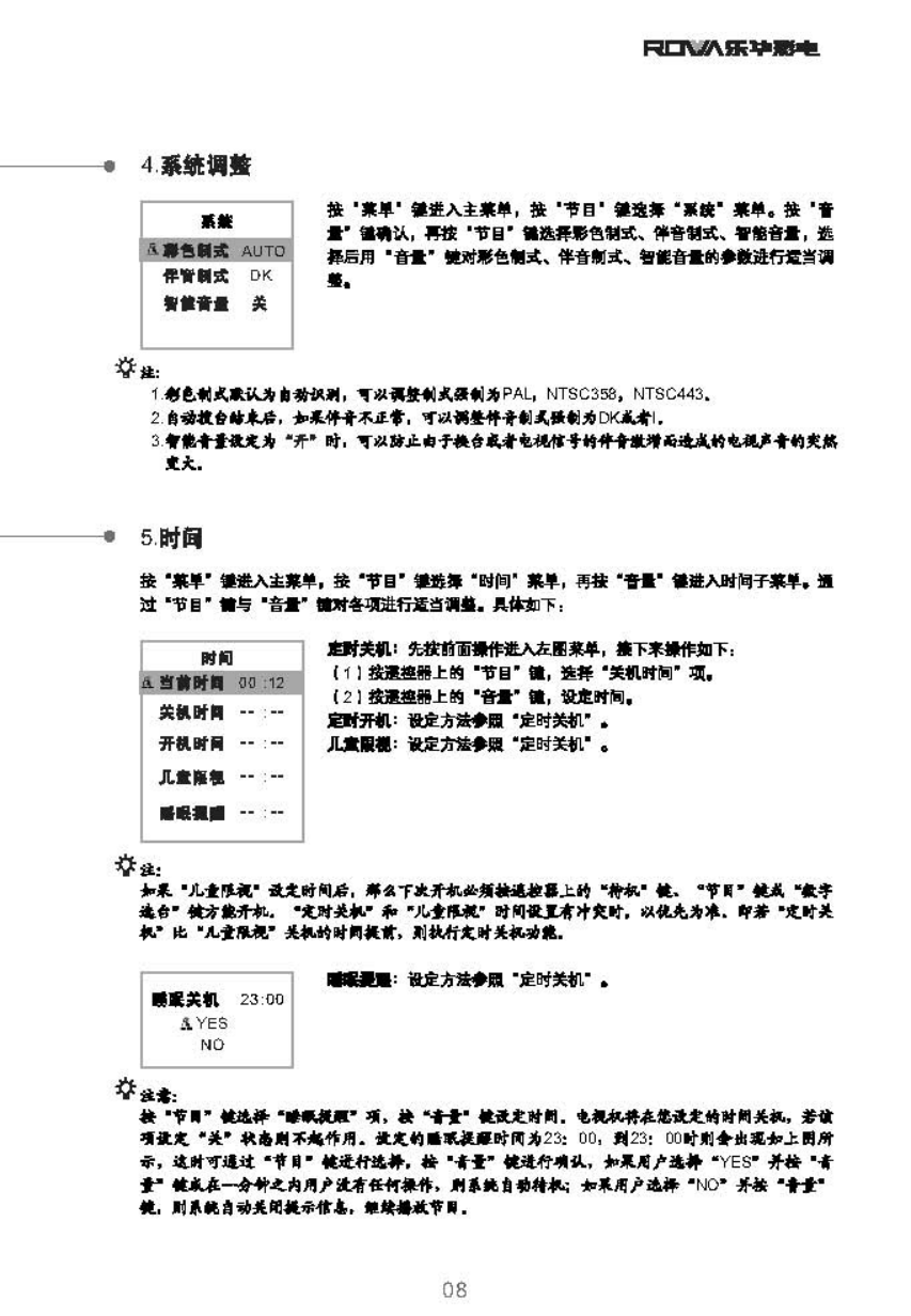 TCL王牌N21G6B彩电使用说明书-8 TCL王牌N21G6B彩电使用说明书-8
