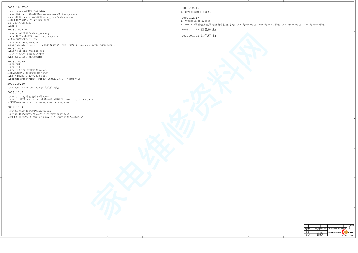 康佳LED37MS91C彩电(6M48)电路原理图-0 康佳LED37MS91C彩电(6M48)电路原理图-0