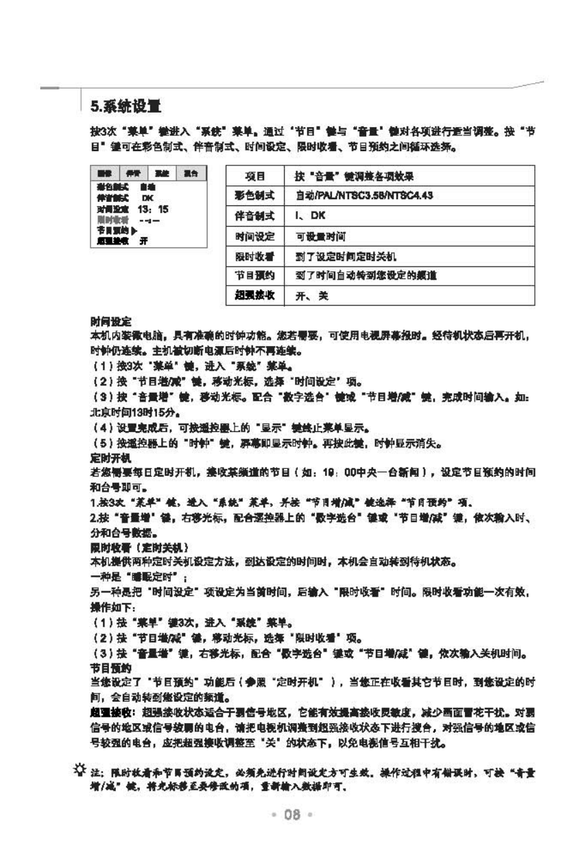 乐华21H61彩电使用说明书-8