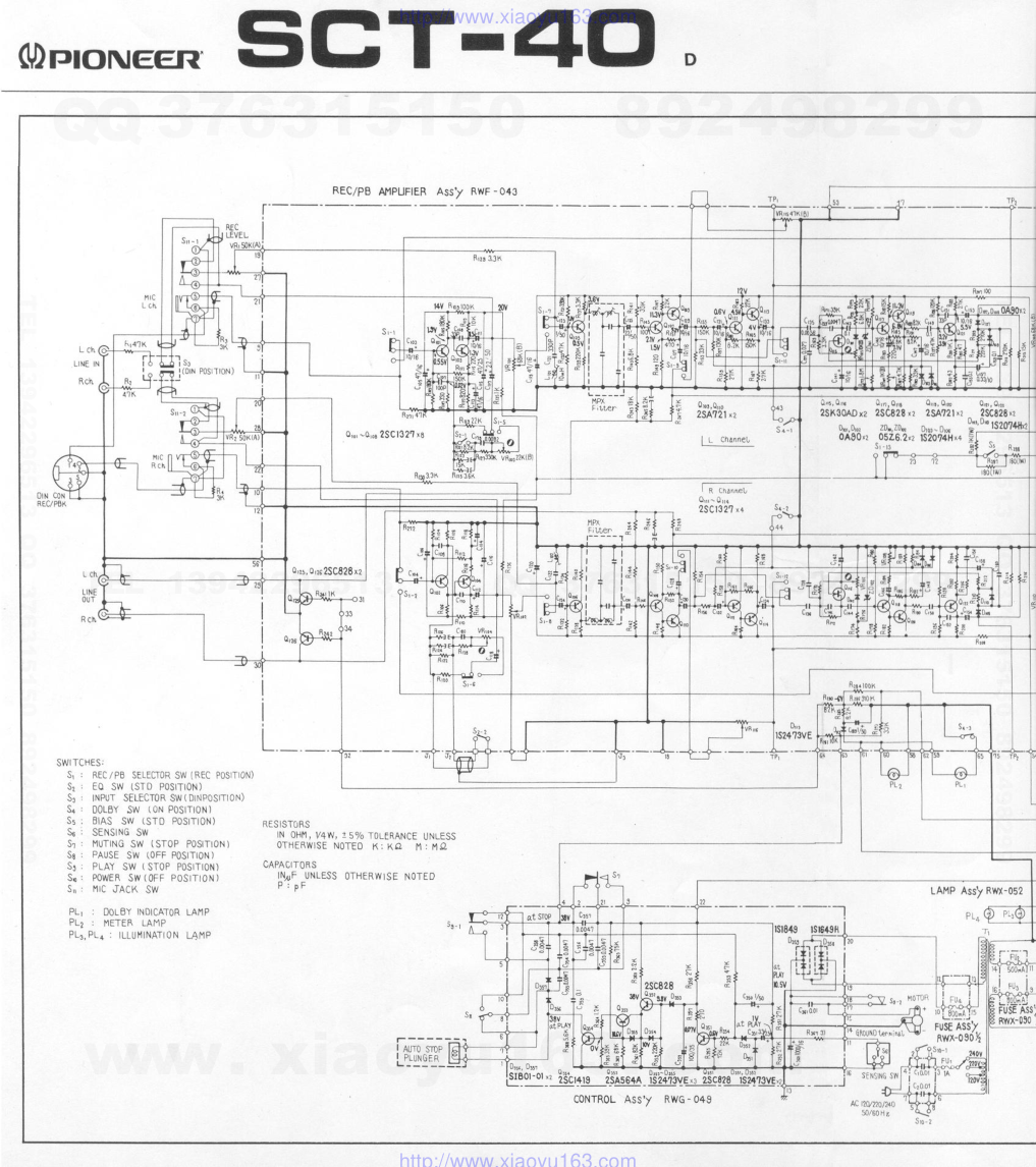 先锋PIONEER SCT-40D电路图-0 先锋PIONEER SCT-40D电路图-0