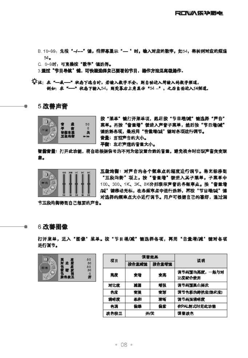 TCL王牌29A3P彩电使用说明书-8 TCL王牌29A3P彩电使用说明书-8