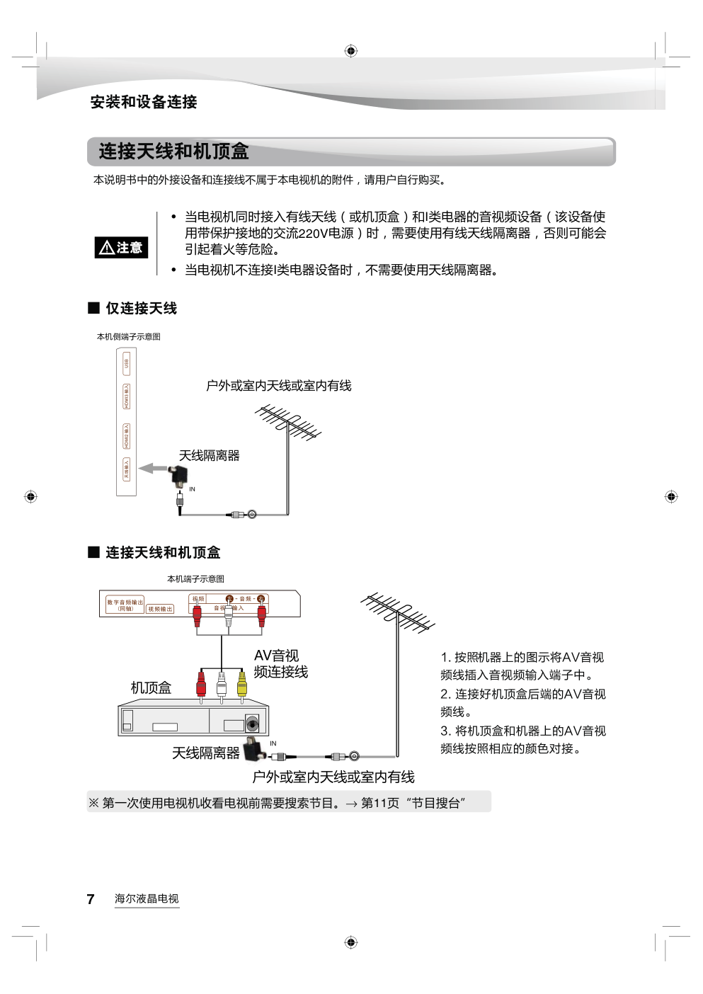 海尔LS55AL88M82A3液晶彩电使用说明书-7 海尔LS55AL88M82A3液晶彩电使用说明书-7