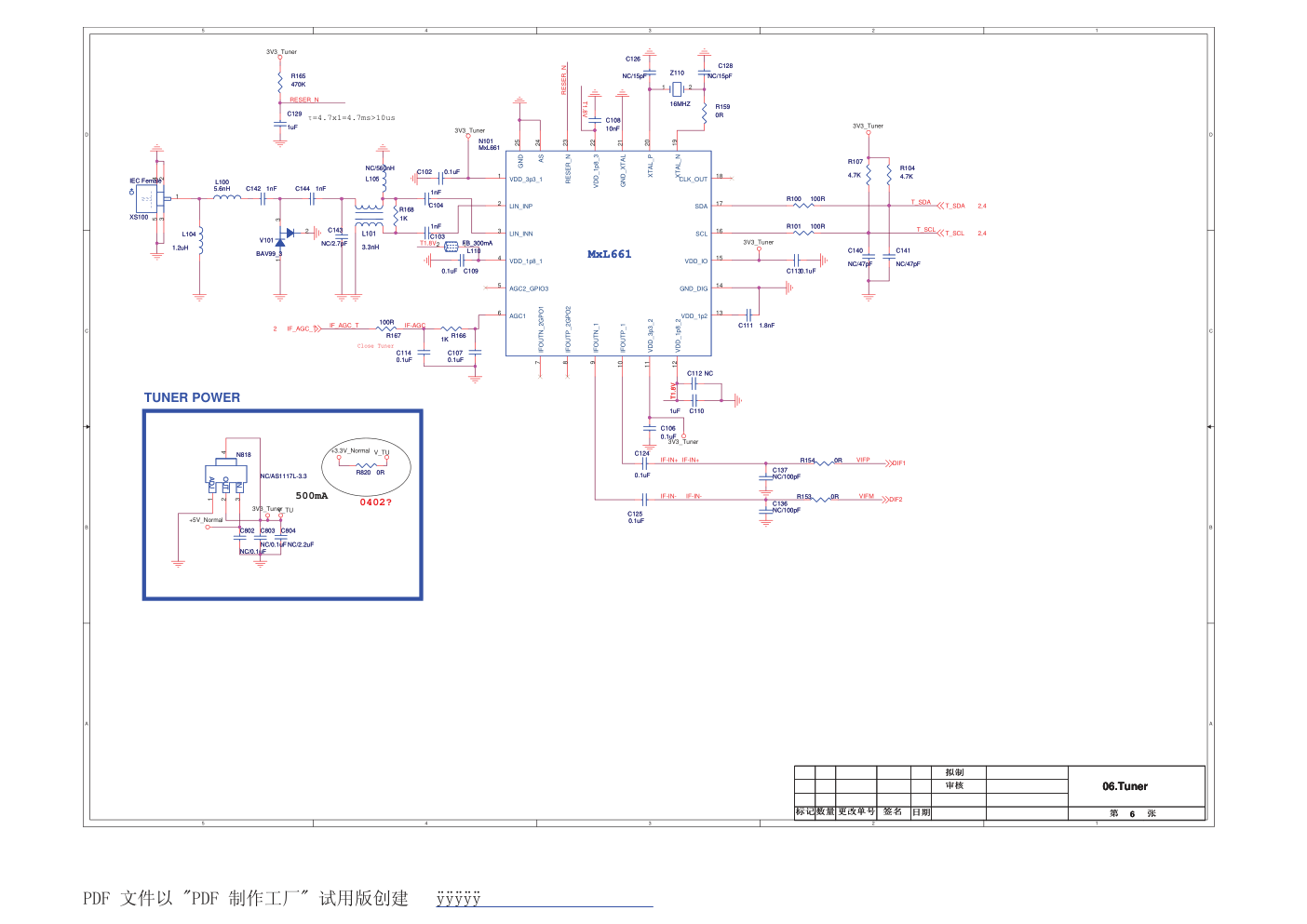 康佳LED50X8800U液晶电视35019605板(MSD6A918机芯)电路原理图-5 康佳LED50X8800U液晶电视35019605板(MSD6A918机芯)电路原理图-5