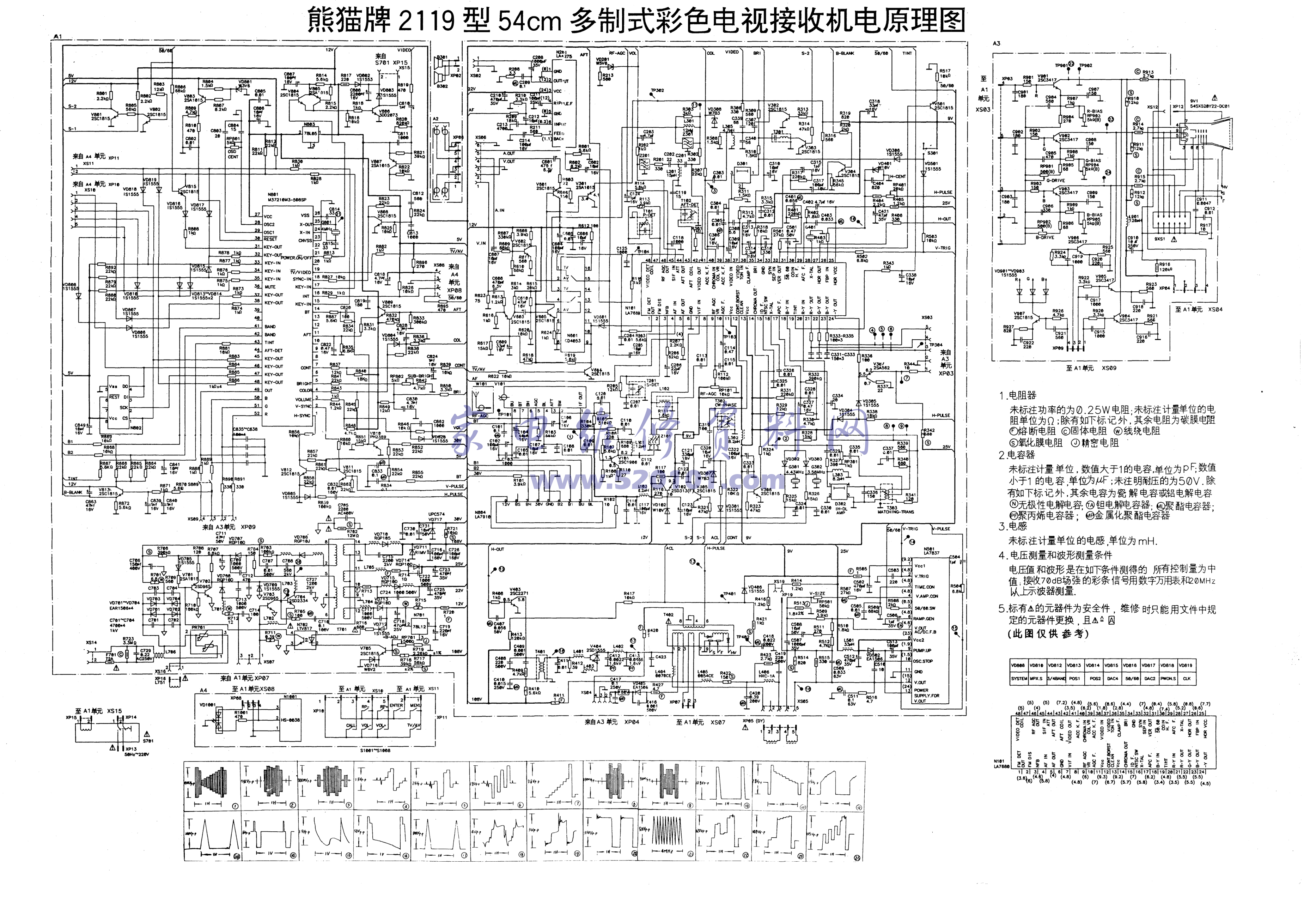 熊猫2119彩电图纸-0 熊猫2119彩电图纸-0