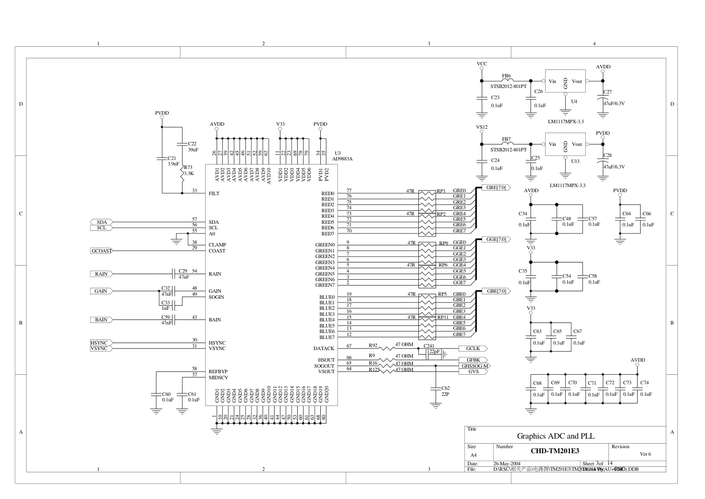长虹CHD-TM201E3液晶彩电原理图-6 长虹CHD-TM201E3液晶彩电原理图-6