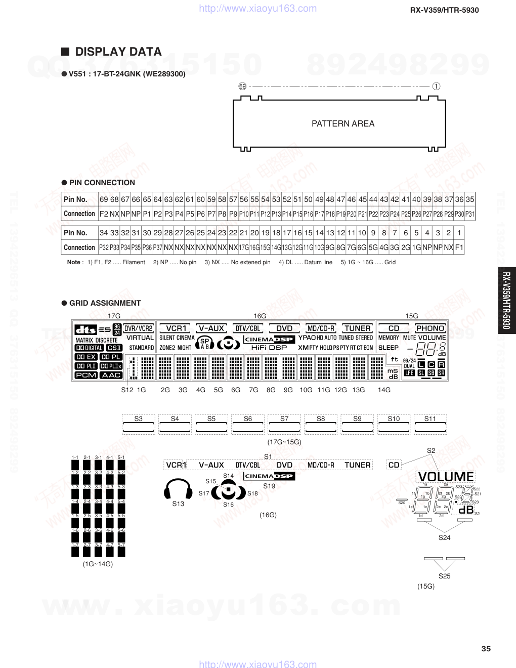 雅马哈YAMAHA RX-V359音响电路图-1 雅马哈YAMAHA RX-V359音响电路图-1