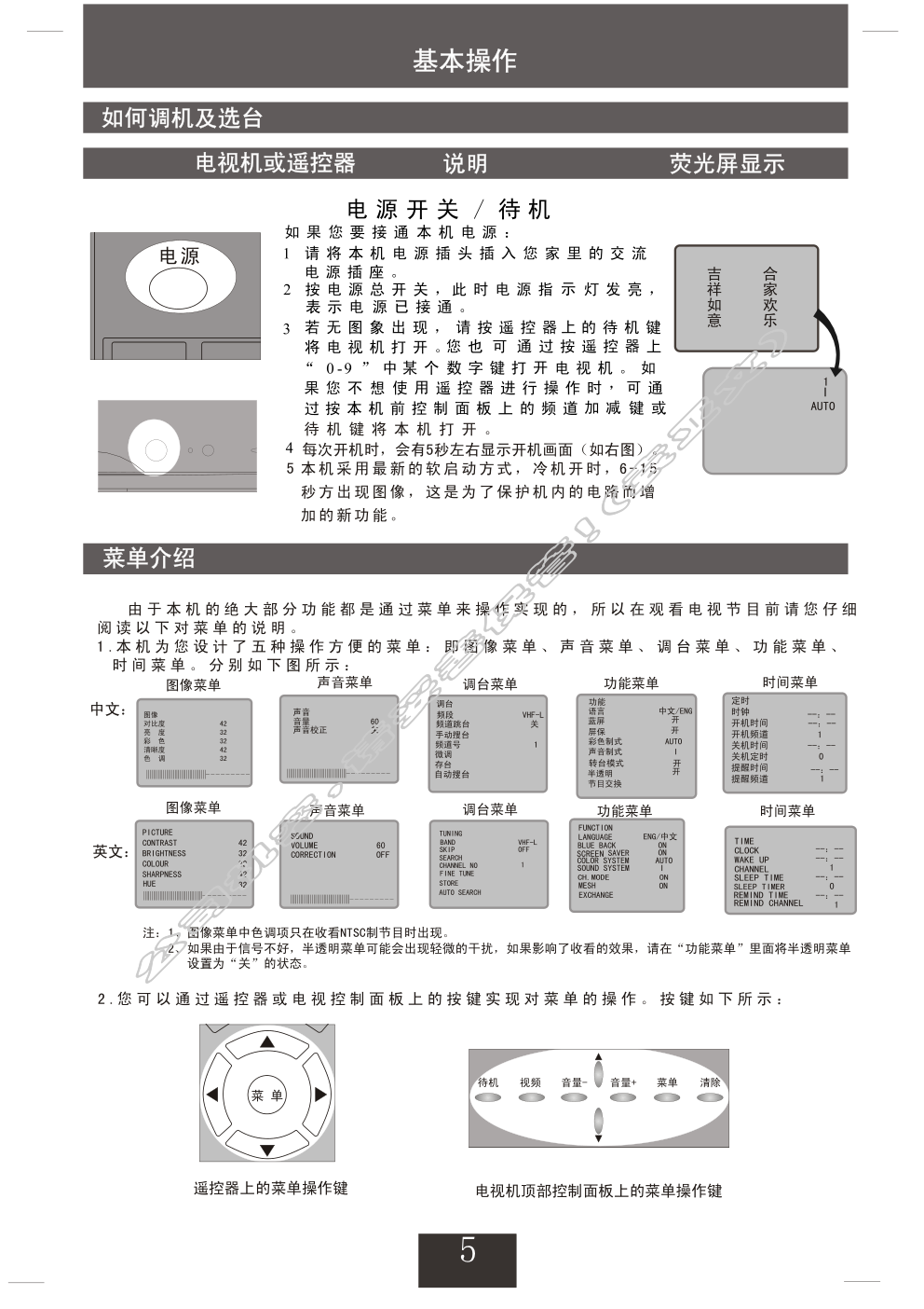 创维25ND9000(4P36机芯)彩电使用说明书-5 创维25ND9000(4P36机芯)彩电使用说明书-5