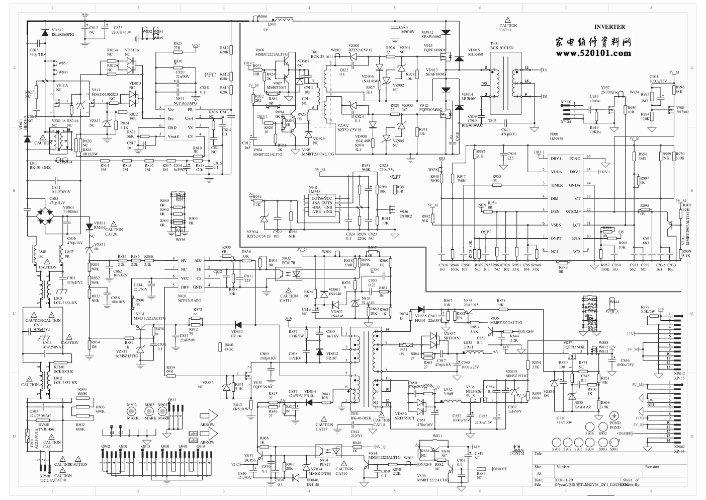 海信TLM42V68系列液晶(1489板)电源板电路图-0 海信TLM42V68系列液晶(1489板)电源板电路图-0