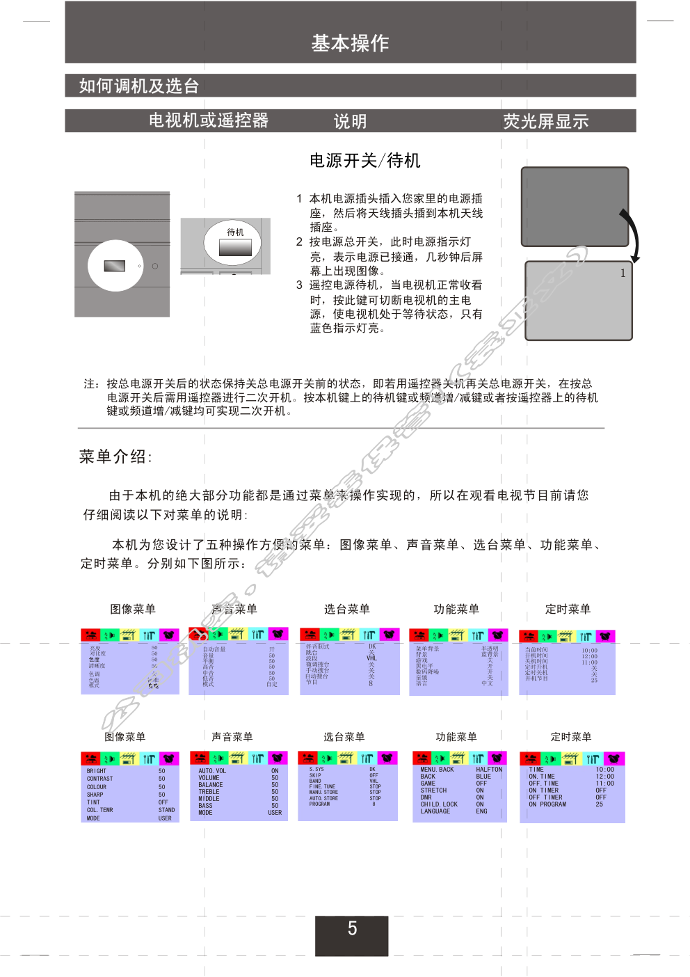 创维25TM9000(5S35机芯)彩电使用说明书-5 创维25TM9000(5S35机芯)彩电使用说明书-5