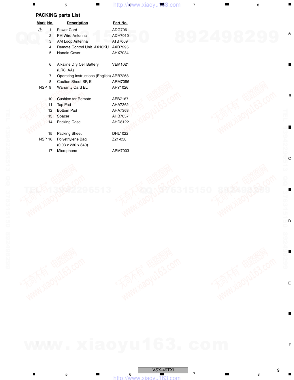 先锋PIONEER VSX-49TXi电路图-8 先锋PIONEER VSX-49TXi电路图-8