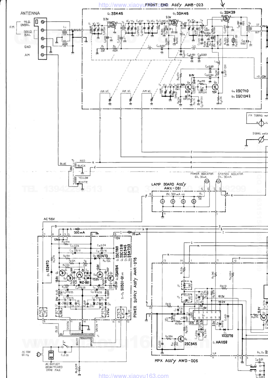 先锋PIONEER TX-9500电路图-0 先锋PIONEER TX-9500电路图-0