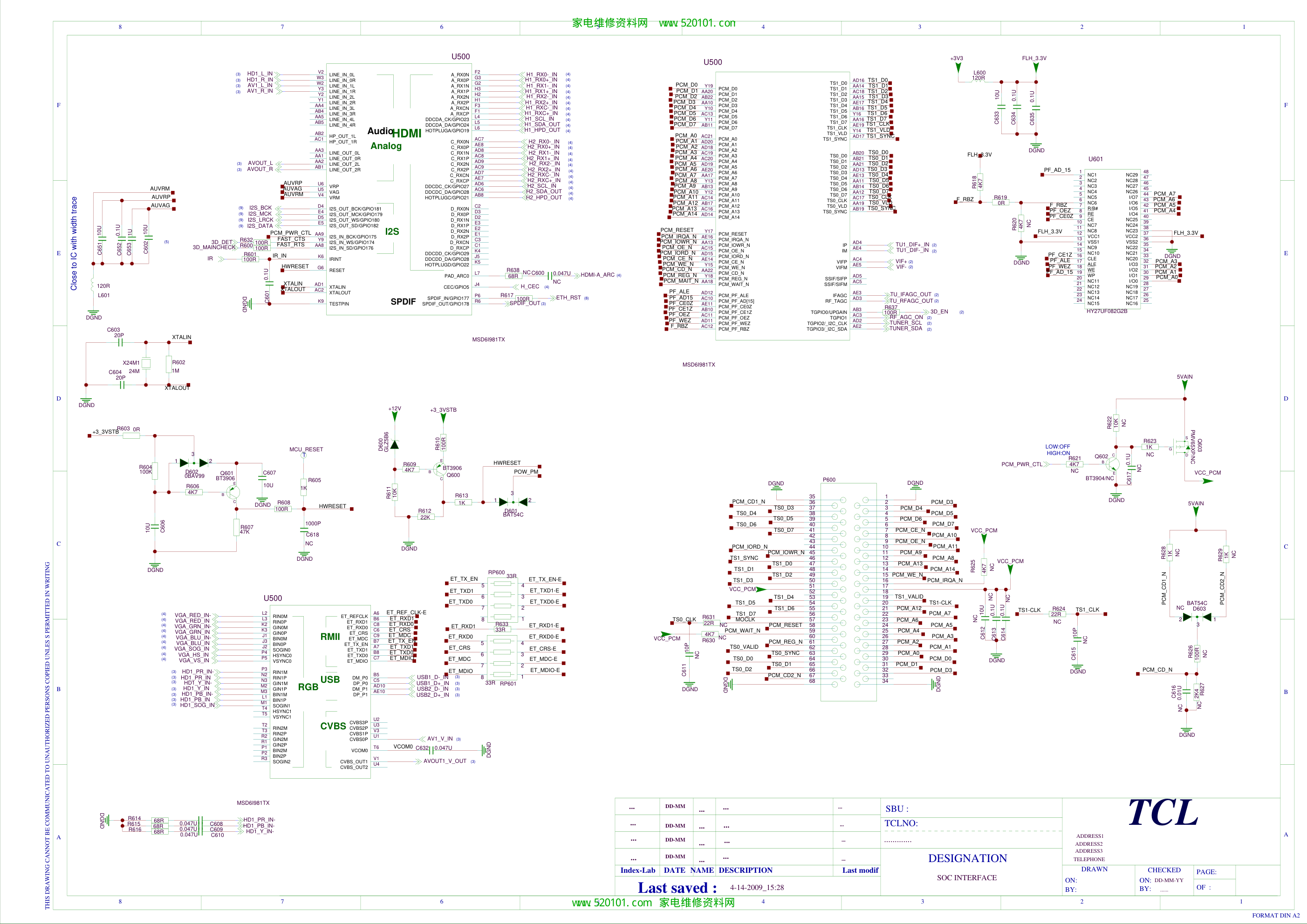 TCL王牌L32E5200-3D(MS28机芯)液晶彩电主板原理图-5 TCL王牌L32E5200-3D(MS28机芯)液晶彩电主板原理图-5
