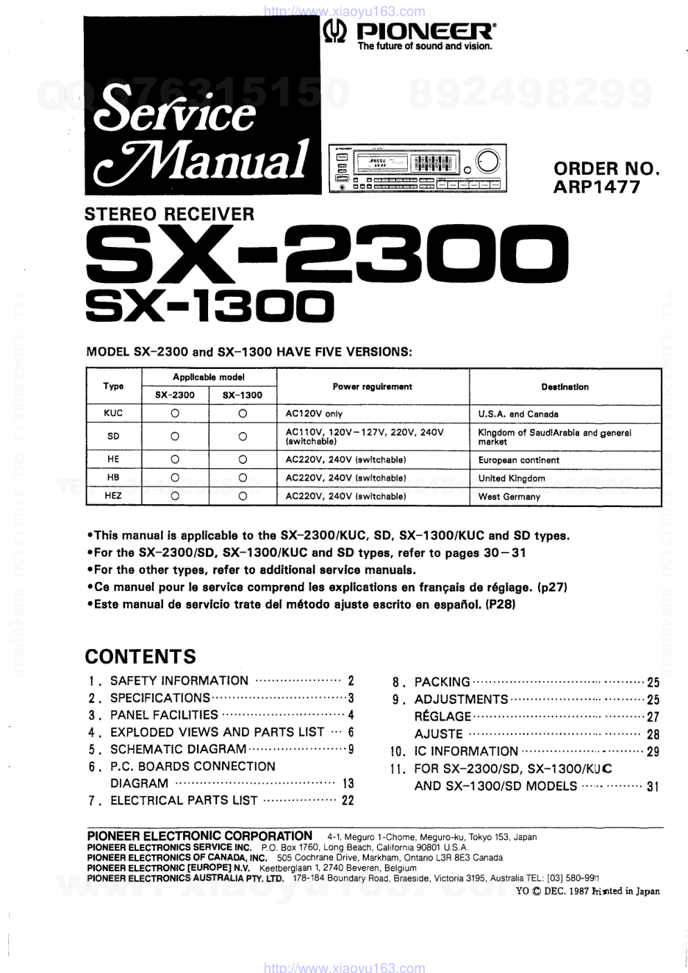 先锋PIONEER SX-2300电路图-0