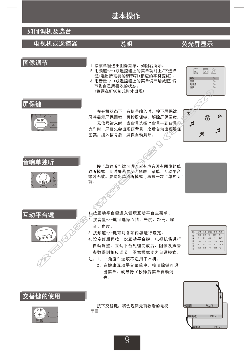 创维25NM9000(4T36机芯)彩电使用说明书-9 创维25NM9000(4T36机芯)彩电使用说明书-9