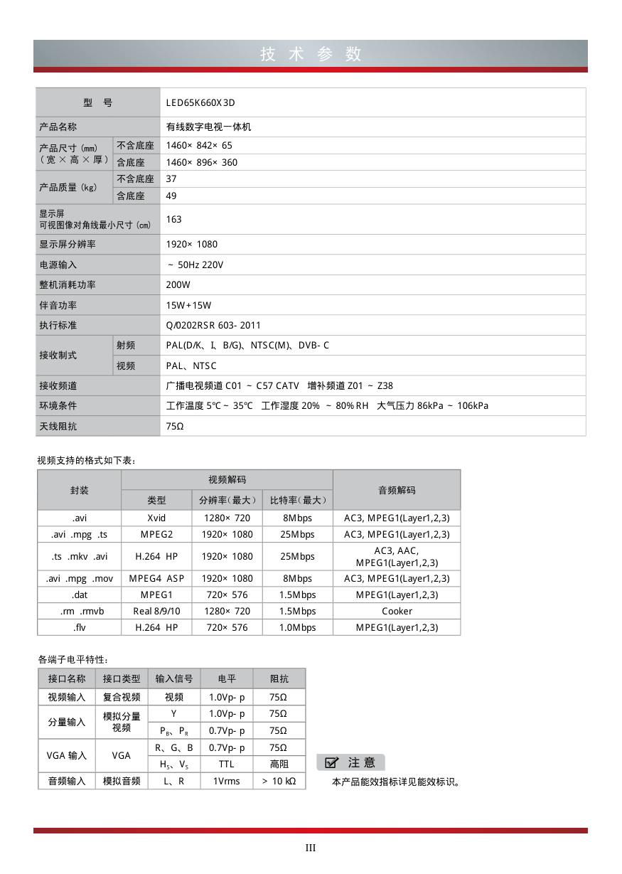 海信LED65K660X3D液晶彩电使用说明书-4