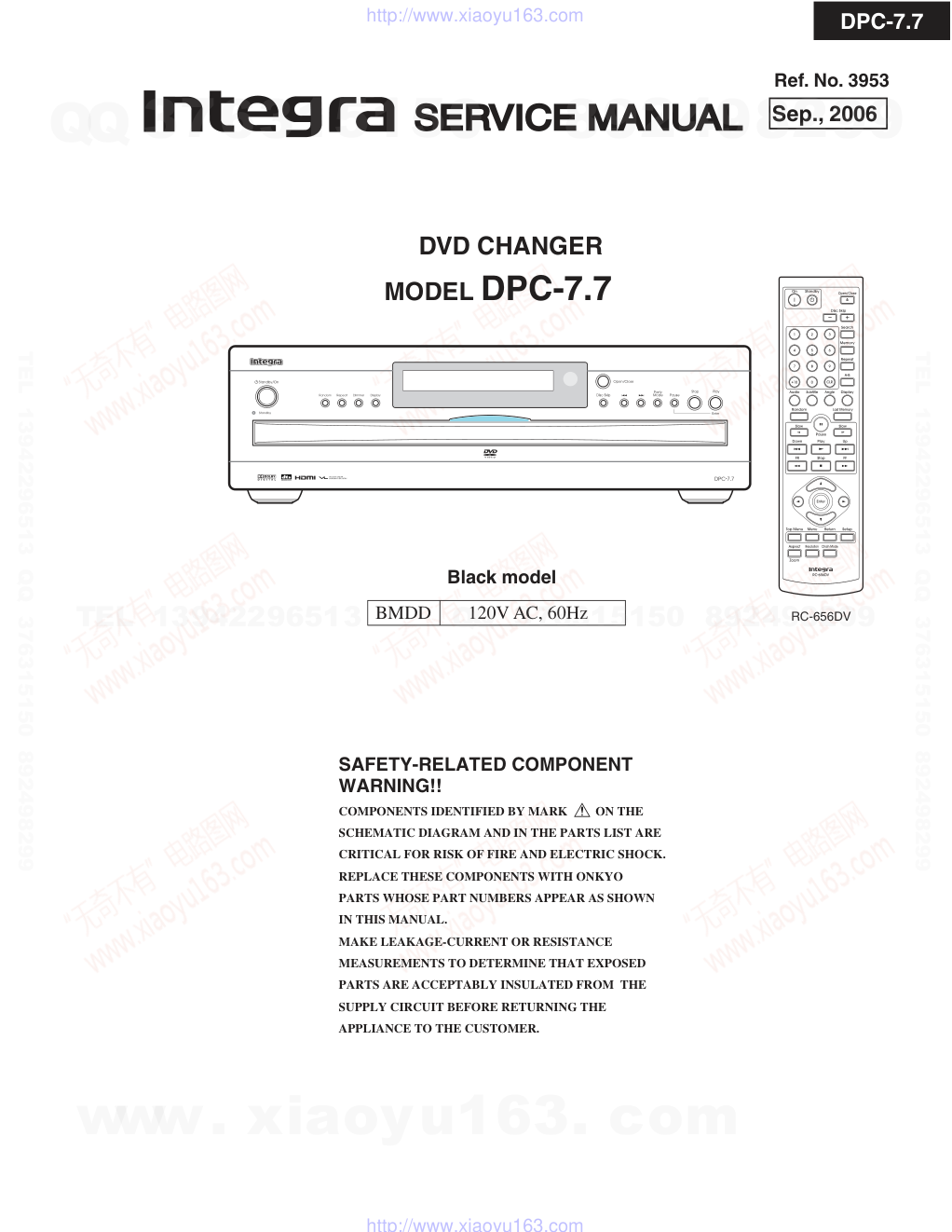 安桥ONKYO DPC-7.7 DVD播放器维修手册-0