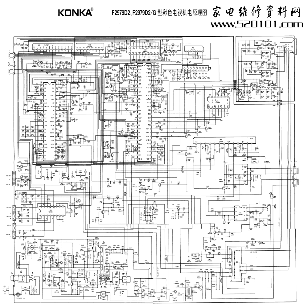 康佳F2979D22979D2-G彩电原理图-0 康佳F2979D22979D2-G彩电原理图-0