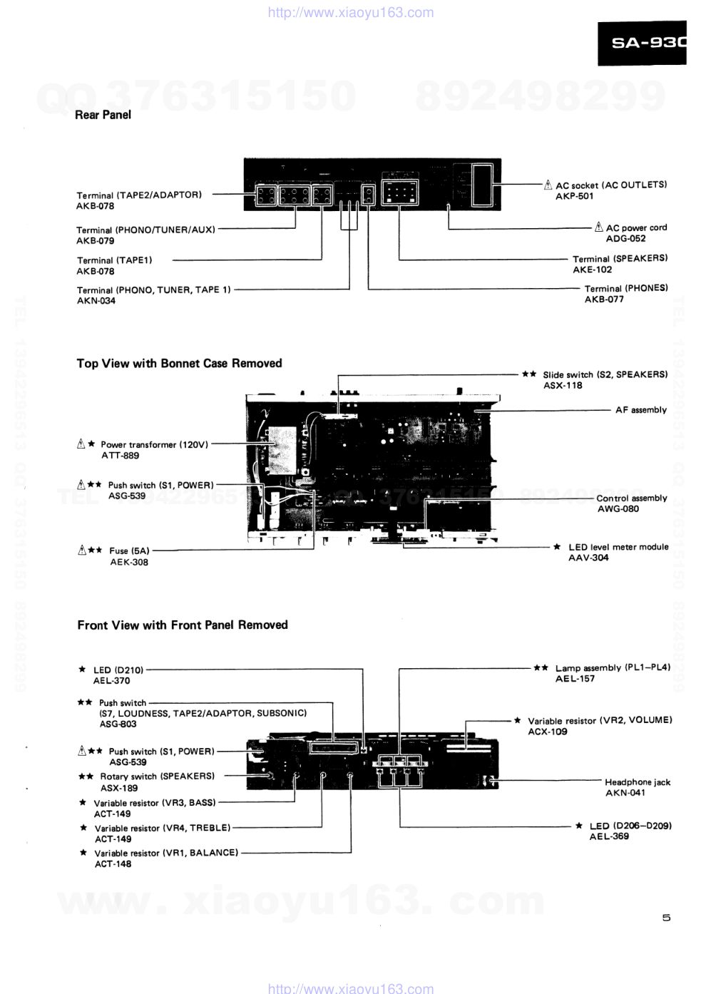 先锋PIONEER SA-930音响电路图-4
