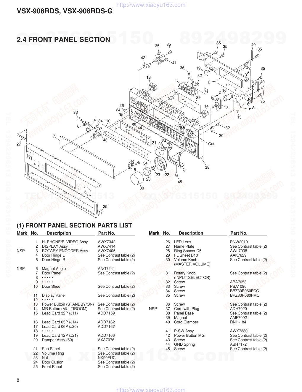 先锋PIONEER VSX-908RDS-G电路图-7 先锋PIONEER VSX-908RDS-G电路图-7
