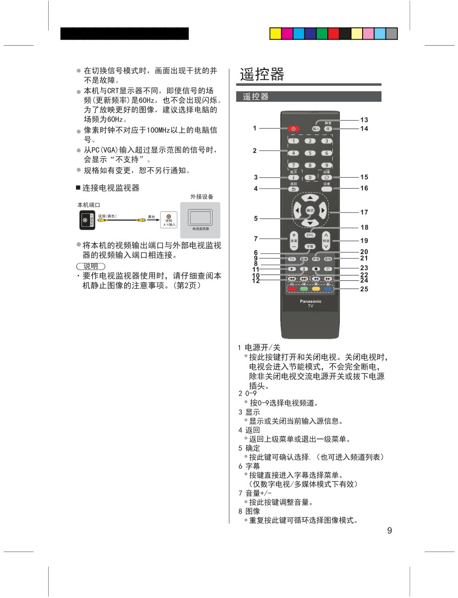 松下TH-49C580C液晶彩电使用说明书-9 松下TH-49C580C液晶彩电使用说明书-9