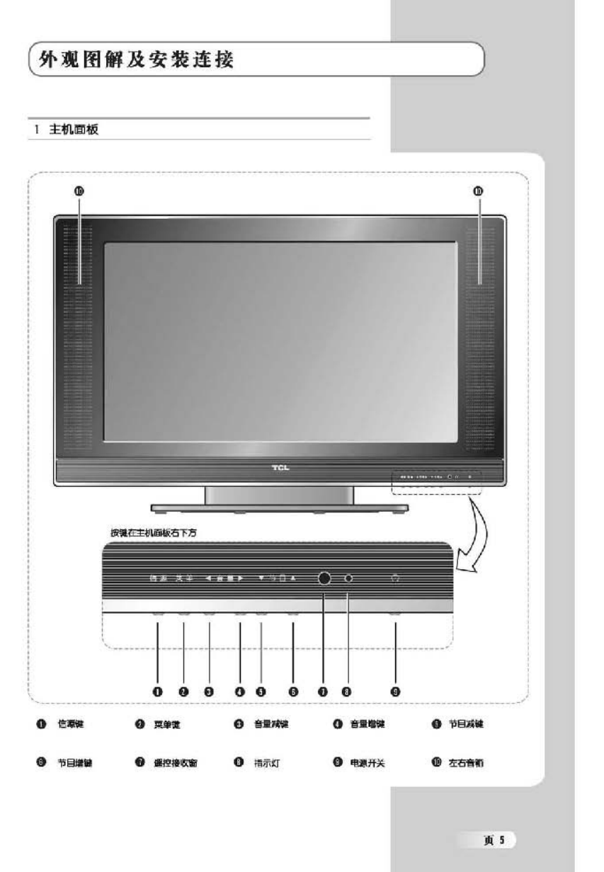 TCL王牌LCD37B67液晶彩电使用说明书-6 TCL王牌LCD37B67液晶彩电使用说明书-6
