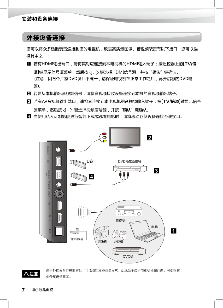 海尔LE43AL88K15液晶彩电使用说明书-7 海尔LE43AL88K15液晶彩电使用说明书-7