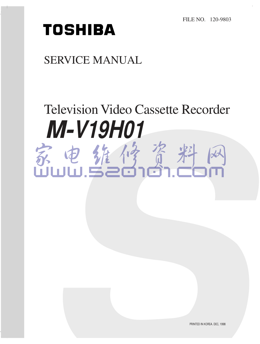 东芝 M-V19H01彩电图纸-0