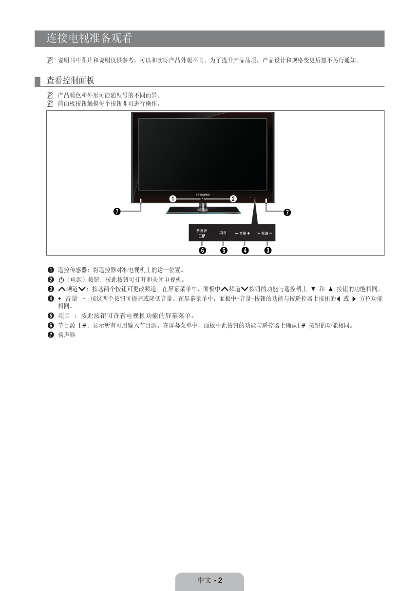 三星UA40B7000WF液晶彩电使用说明书-5
