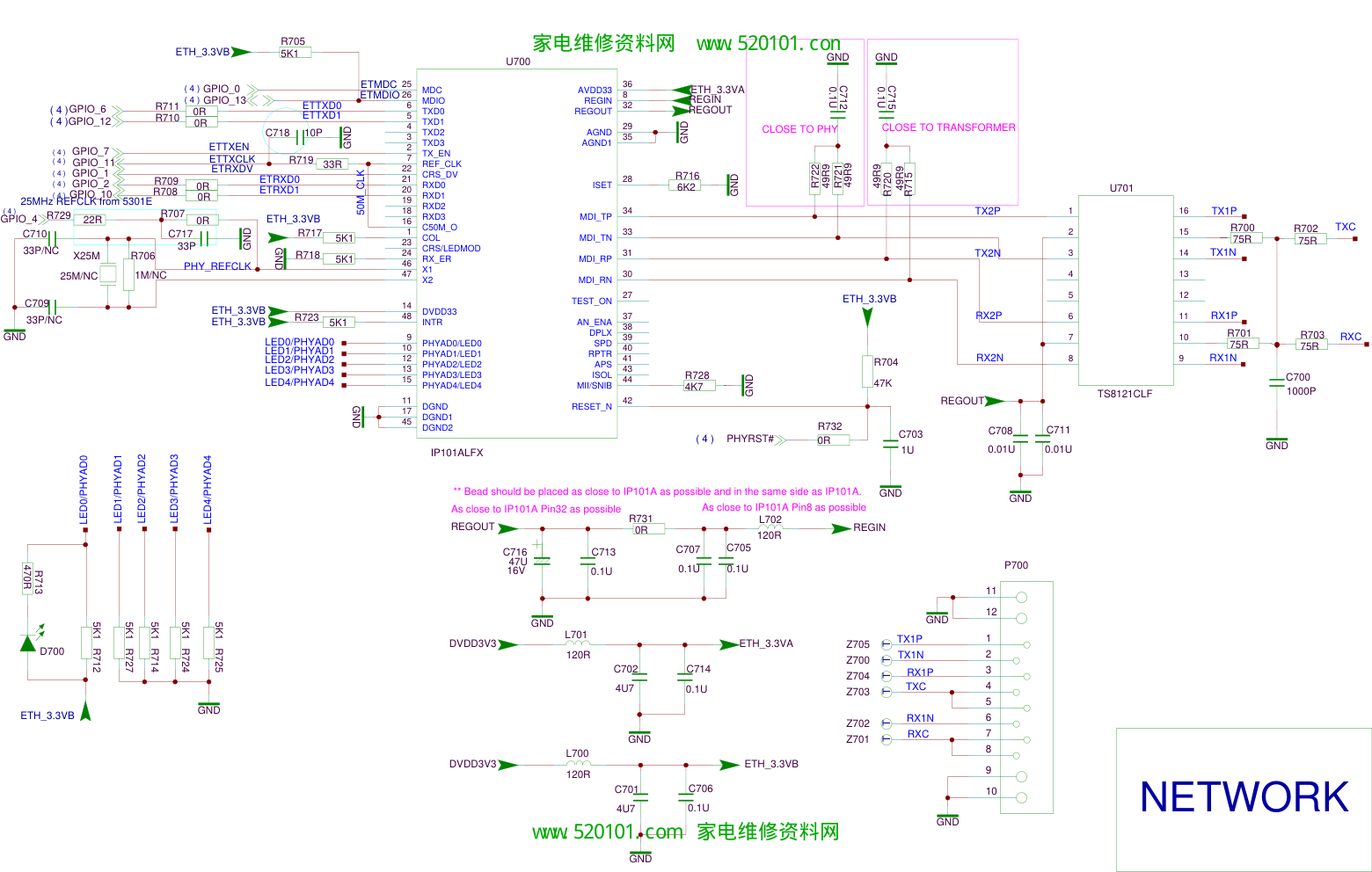 TCL王牌L46F3000E(MT01C机芯)液晶彩电主板原理图-7