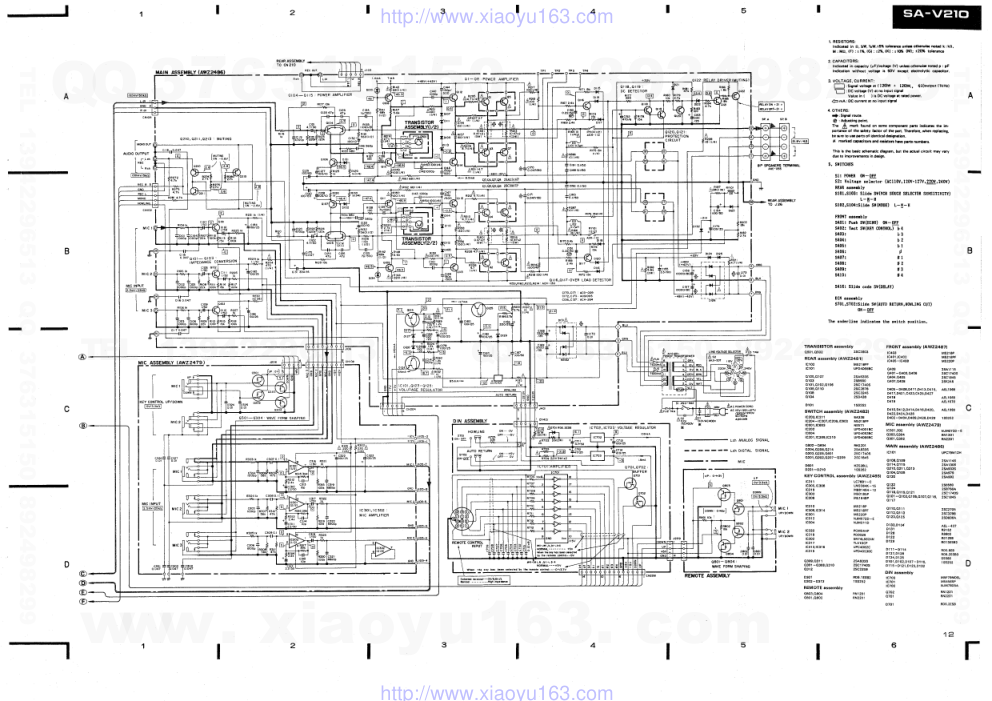 先锋PIONEER SA-V210音响电路图-6 先锋PIONEER SA-V210音响电路图-6